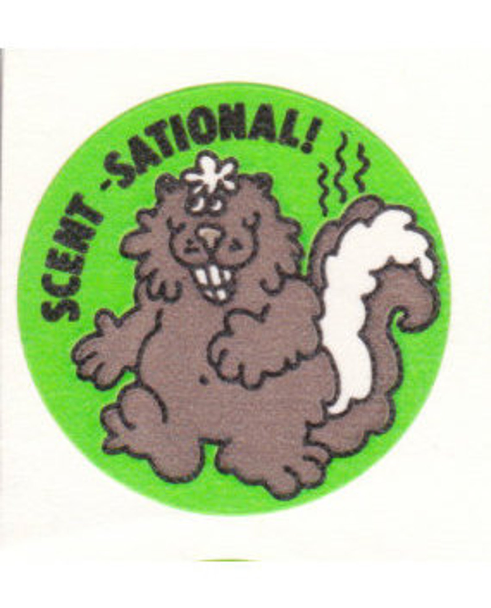 Vintage Trend Matte Scratch and Sniff Skunk Sticker 80's Etsy