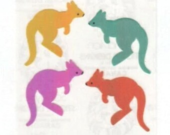 Kangaroo Vintage Sandylion Pearl Finish Sticker Mod - 80's Opal Pearly MOP Iridescent Rainbow Roo Australia Scrapbook