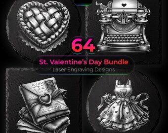Valentinstag Schiefer Gravur Bundle Romantische Valentinstag Schiefer Untersetzer Bilder Lasergravur PNG Designs Valentinstag Schiefer Kommerzielle Nutzung