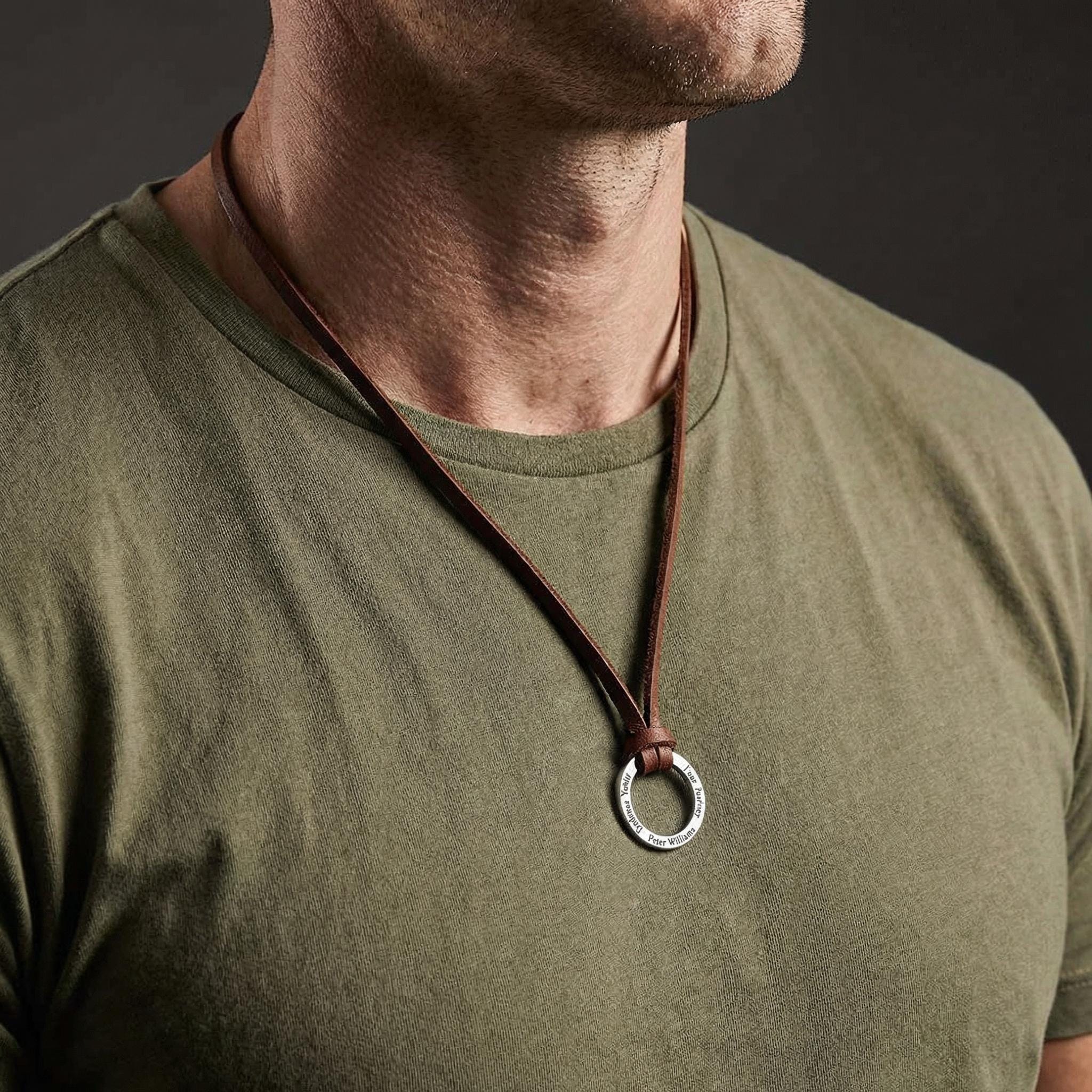 Leather cord necklace - Etsy 日本