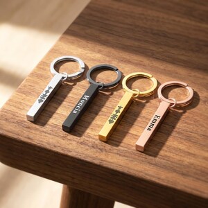 Custom Keyring, Stainless Steel Music QR Code with Engraved Message, 4 Colors