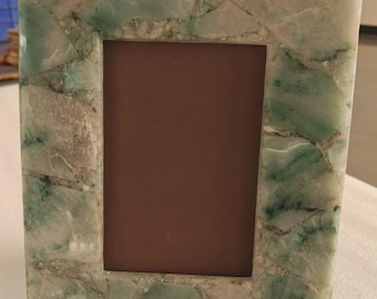 Handgemaakte fotolijst van agaatsteen | Luxe woondecoratie met natuurlijke edelsteen (alle kleuren)