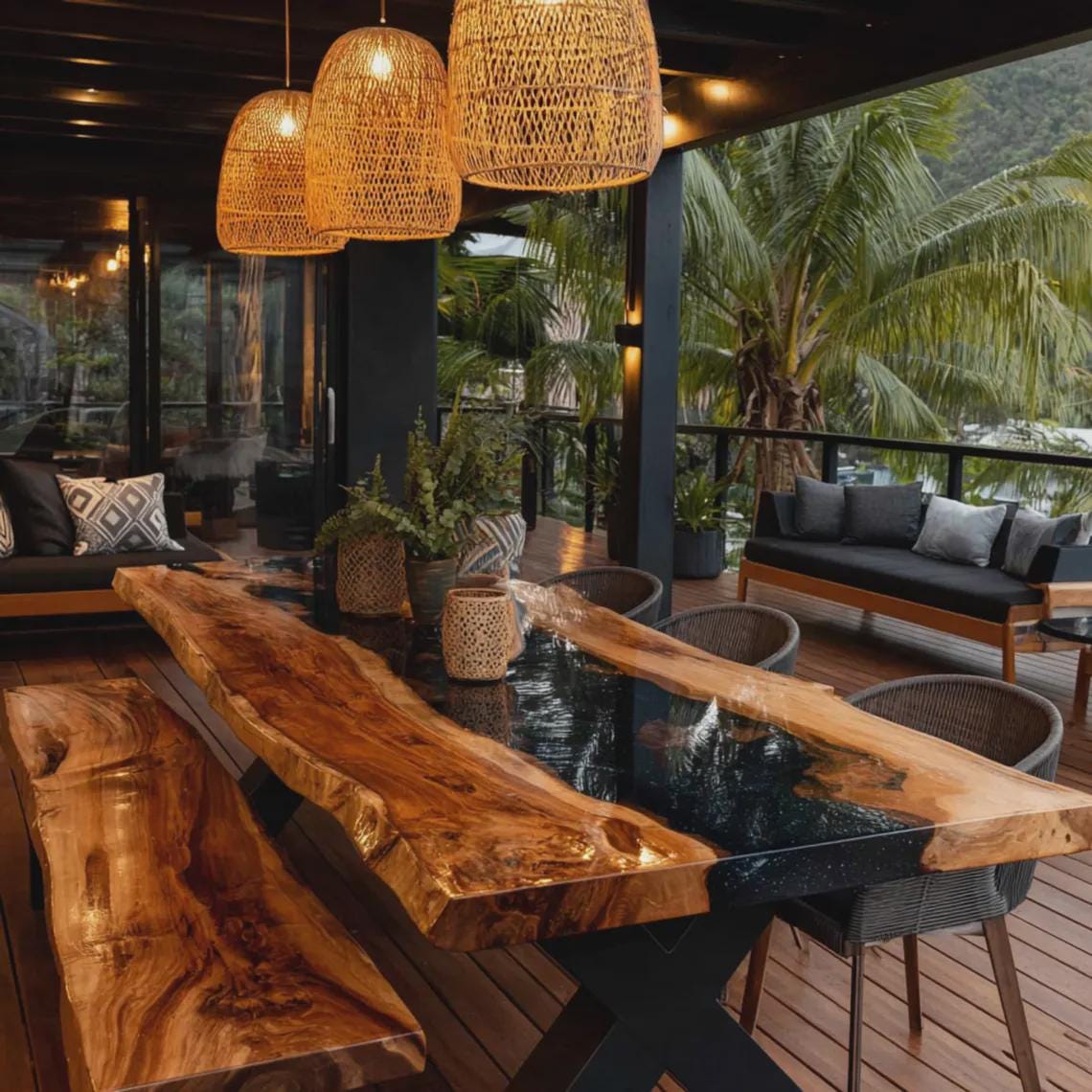 Live edge long coffee table - Etsy 日本