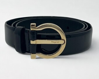 SALVATORE FERRAGAMO Burgundy Leather Medallion Buckle Women  display picture 2