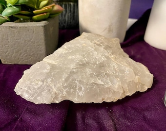 Raw Clear Milky Quartz Crystal Rough Stone .38kg/.84lbs
