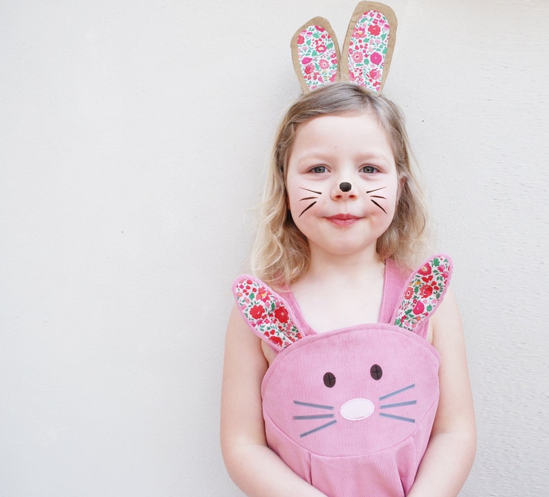 Bunny Rabbit Dress With British Liberty Print Trim Etsy