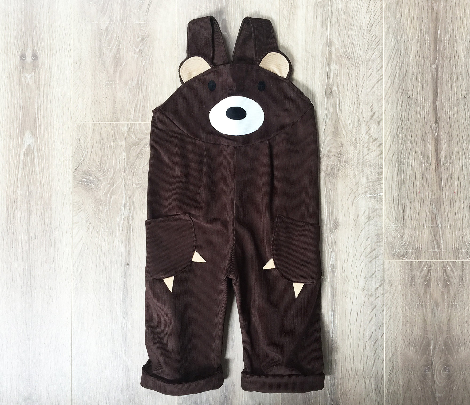 Toddler Bear Dungaree Overalls Etsy Canada