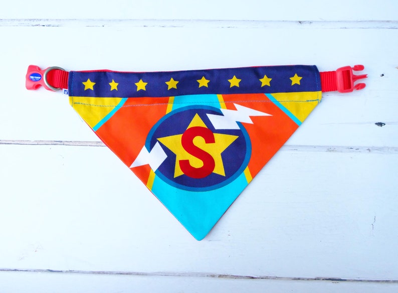 Personalised Superhero dog bandana collar , neckerchief , dog personalised Christmas gift , super dog image 5