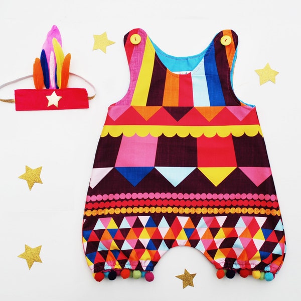circus romper for baby girls