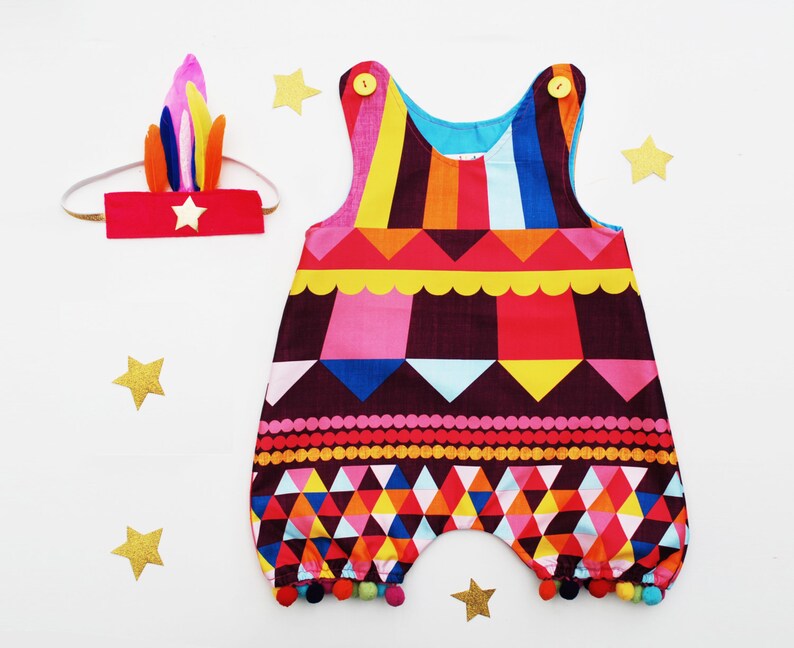 circus romper for baby girls image 1