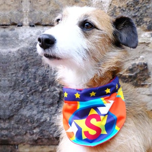 Personalised Superhero dog bandana collar , neckerchief , dog personalised Christmas gift , super dog image 1