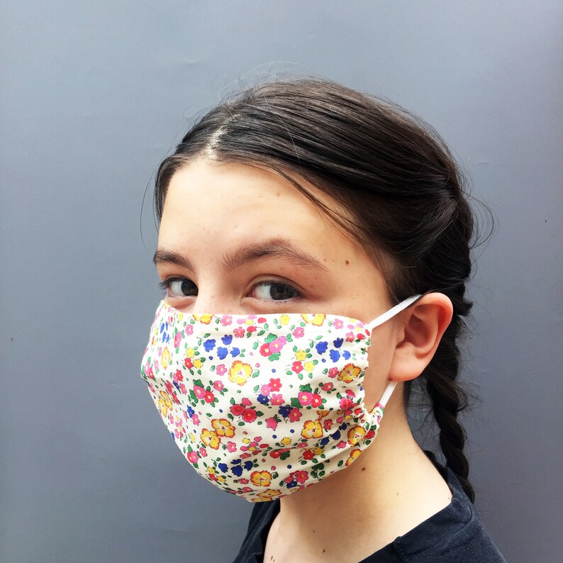 Simple Face Mask in Pure Cotton liberty Print Kids Face Mask Etsy UK