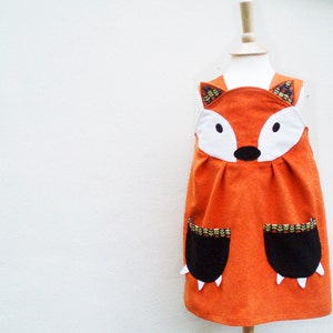 fox girls baby pinafore dress image 2