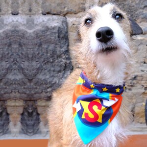 Personalised Superhero dog bandana collar , neckerchief , dog personalised Christmas gift , super dog image 2