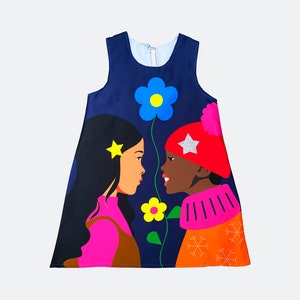 Vestido de amistad para niños pequeños, vestido de fiesta para niñas, vestido de niñas mejores amigos, regalo para niñas, vestido de fiesta de Navidad, niñas pequeñas, niños, imagen 1