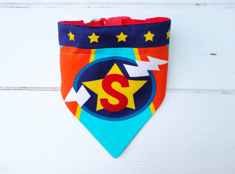 Personalised Superhero dog bandana collar , neckerchief , dog personalised Christmas gift , super dog image 6