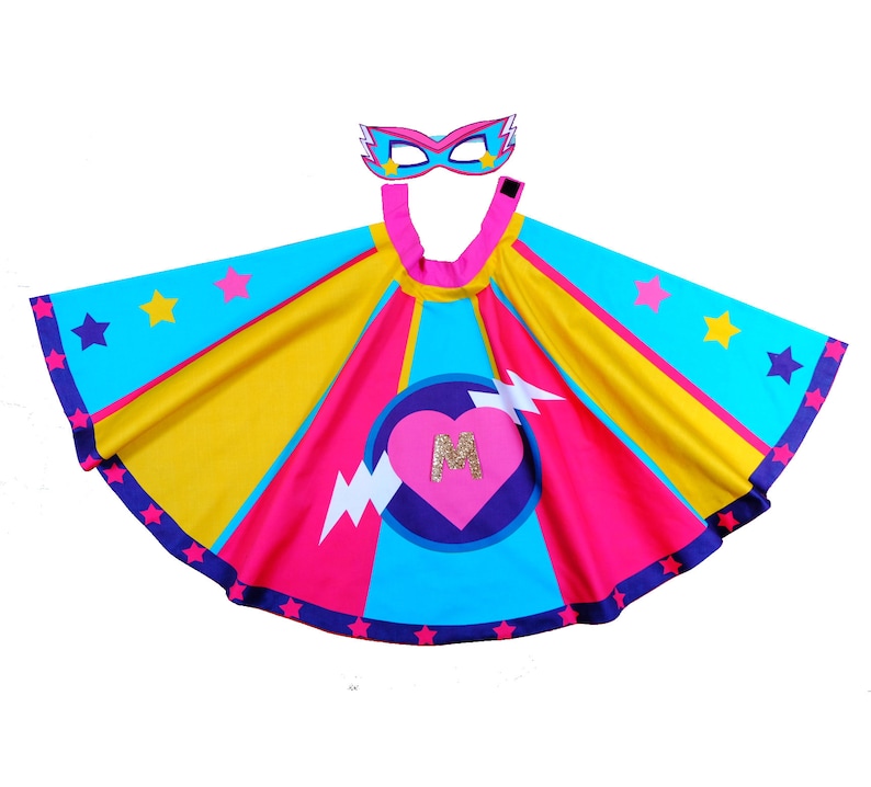 strong heart gift Girls Super hero Cape pink heart girl power superhero family super mum gift