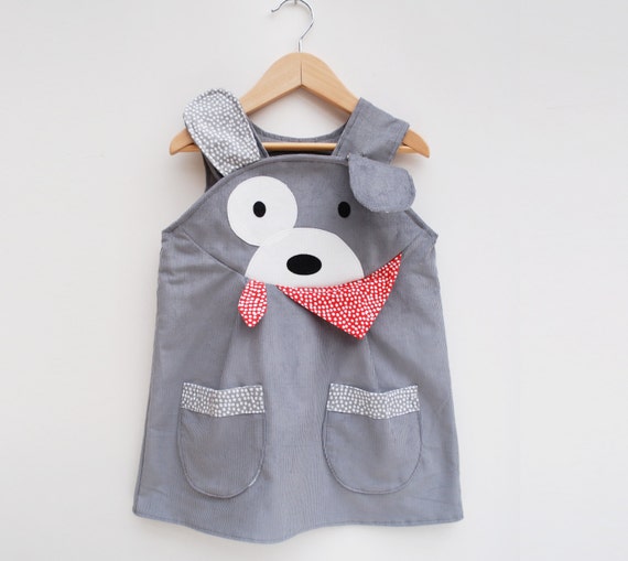 Puppy Dog Girls Dress Etsy Canada