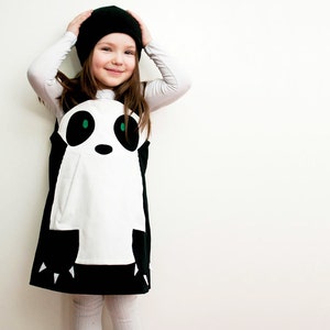 Panda girls character pinafore dress