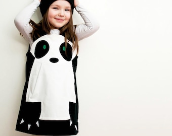 Panda girls character pinafore dress