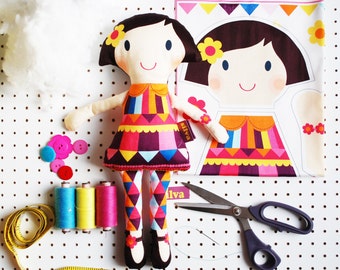 craft plush doll kit make your own DIY personalised rag doll