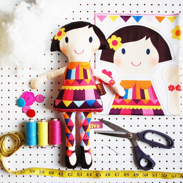 craft plush doll kit make your own DIY personalised rag doll