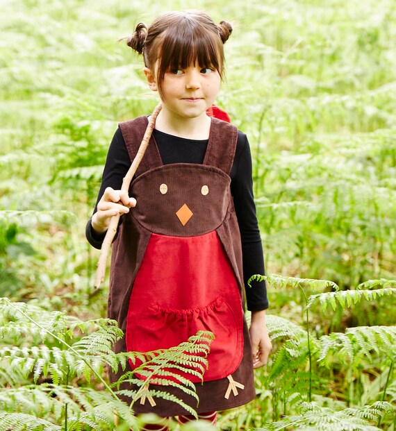 Girls red deals pinafore dress