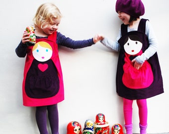 Russian Doll customised pinafore dress