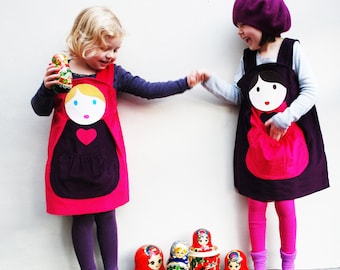 Russian Doll customised pinafore dress