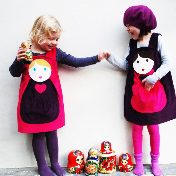 Russian Doll customised pinafore dress