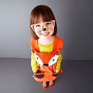 fox girls baby pinafore dress
