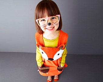 fox girls baby pinafore dress