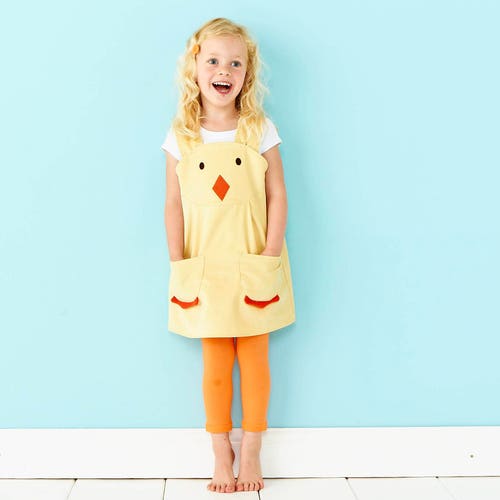 Girls Duckling Scallop Collar Relaxed Fit Dress