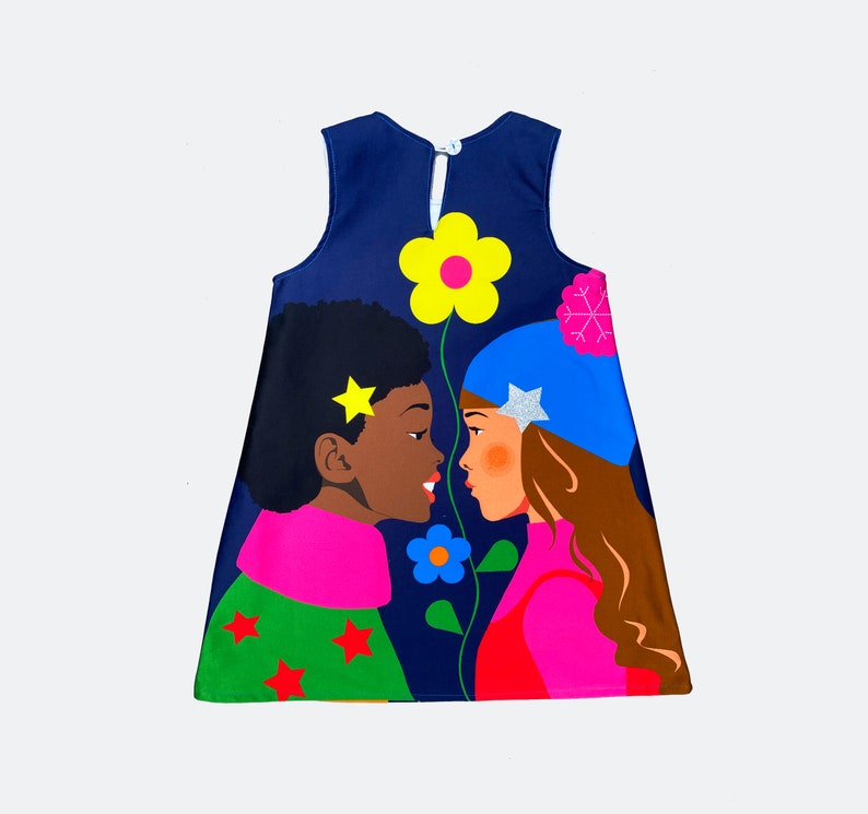 Vestido de amistad para niños pequeños, vestido de fiesta para niñas, vestido de niñas mejores amigos, regalo para niñas, vestido de fiesta de Navidad, niñas pequeñas, niños, imagen 2