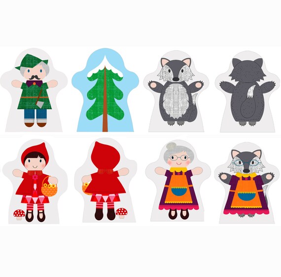 Leomark – Kit De 16 Marionetas De Dedo De 4 Cuentos: Aladino, Gato Con Botas, Pinocho Y Reina De Las Nieves – Teatro En Casa De 25 Cm