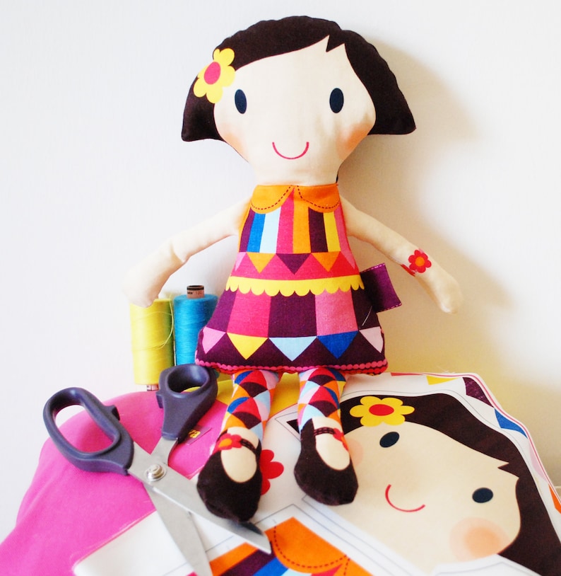 craft plush doll kit make your own DIY personalised rag doll carousel+name+fill