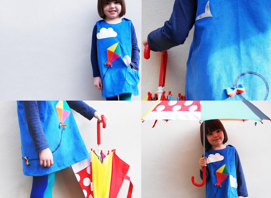 Kite Dress in Blue for Girls Etsy