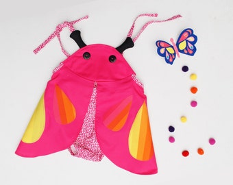 Rainbow butterfly romper