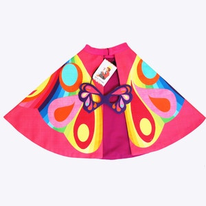 Kids Butterfly Superhero Cape and mask dress up carnival costume set image 3