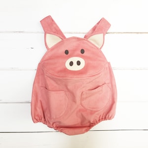 Baby pig, piglet romper for babies and toddlers image 1