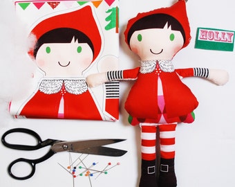 Christmas Elf Doll personalised craft kit