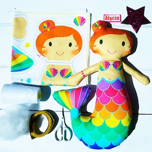 craft plush doll kit make your own DIY personalised rag doll image 6