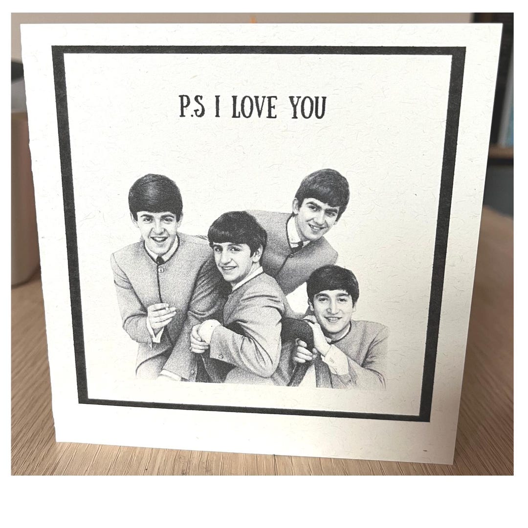 Handmade Square Card Inspired by the Beatles - Etsy