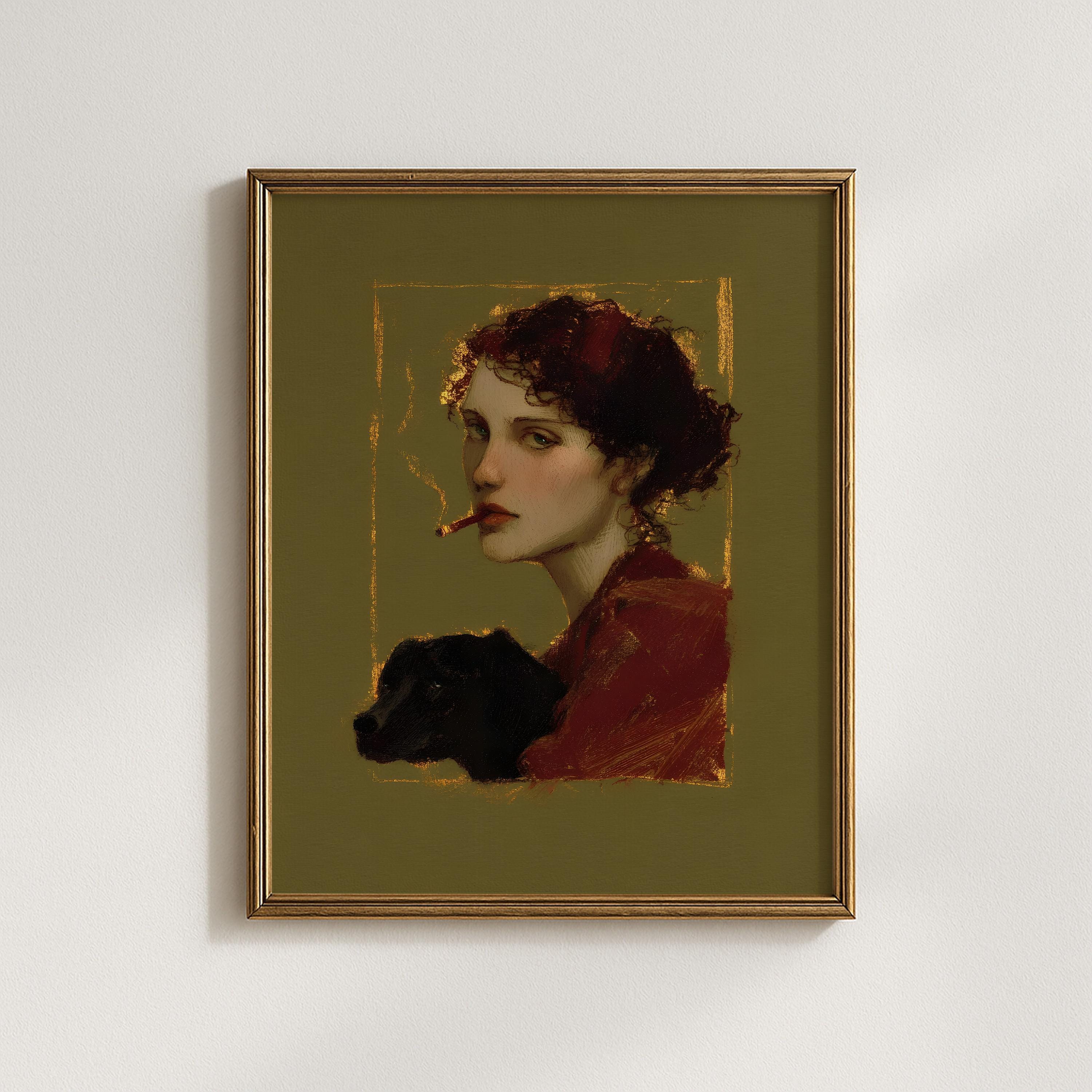 Black woman cigar art - Etsy 日本
