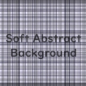 Puede incluir: Un fondo abstracto suave con un patrón de cuadrícula de finas líneas negras sobre un fondo morado claro. Las palabras "Soft Abstract Background" están superpuestas en la imagen.