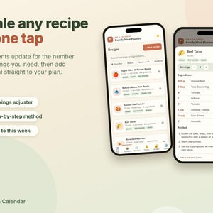 Family Meal Planner Pro App, Recipe Organizer, Auto Grocery List by Aisle, Pantry Inventory, Grocery Budget Tracker, HTML Download image 9