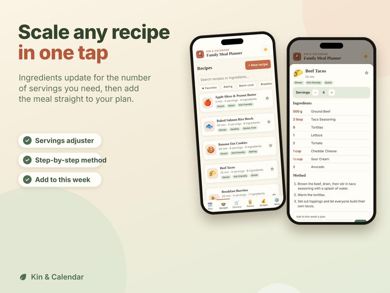 Family Meal Planner Pro App, Recipe Organizer, Auto Grocery List by Aisle, Pantry Inventory, Grocery Budget Tracker, HTML Download image 9