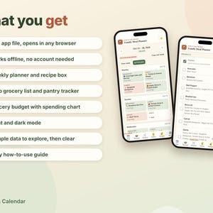 Family Meal Planner Pro App, Recipe Organizer, Auto Grocery List by Aisle, Pantry Inventory, Grocery Budget Tracker, HTML Download image 11