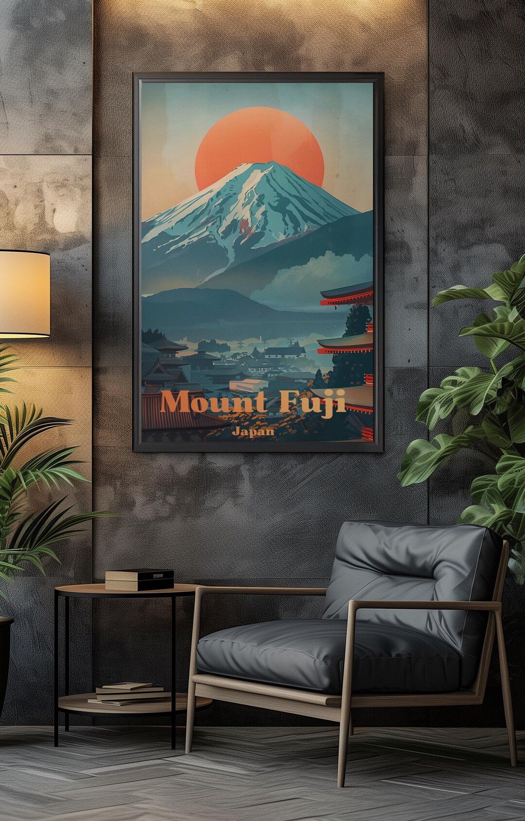 Mount Fuji Japan Vintage Travel Poster – Japanese Landscape Wall Art ...