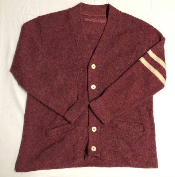Vintage 40s 50s Wool Blend ? Letterman Cardigan Sw